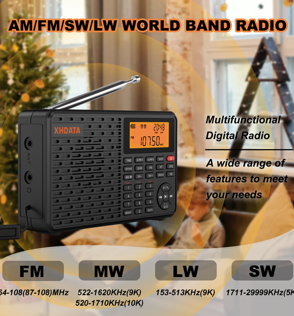 How to operate the XHDATA D-109WB radio